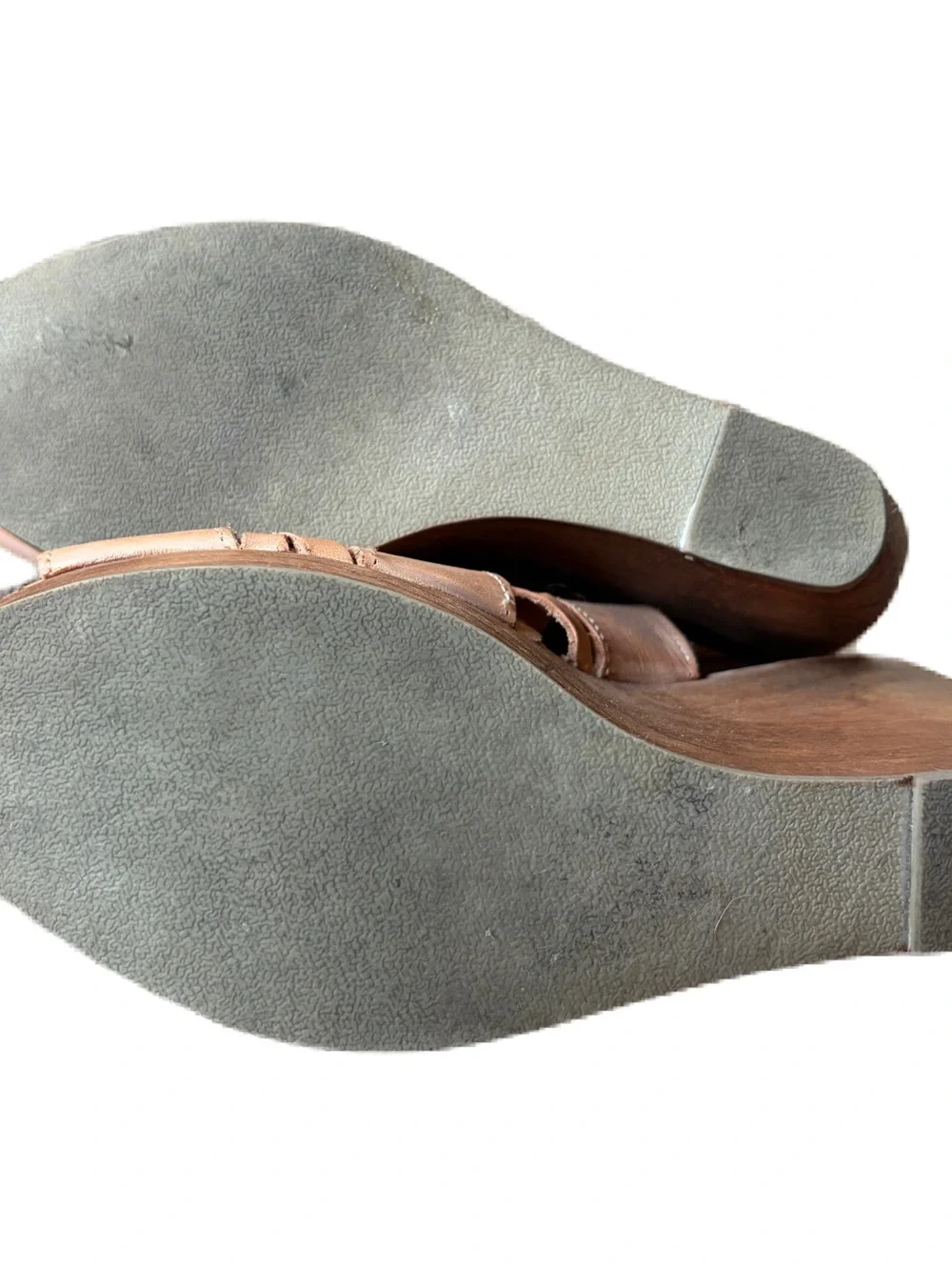 Very Volatile Leather Wedge Sandals Size 9 Tan Boho Platform Made Mexico